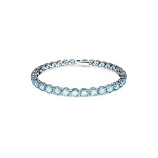 MATRIX TENNIS BRACELET, BLUE, RHODIUM PLATED